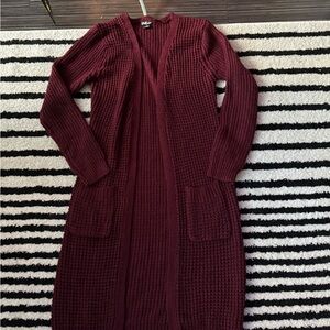Love by Chesley Deep Red Knit Cardigan